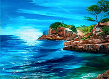 Load image into Gallery viewer, 01140-entrance to Colo des Moro-Mallorca-oil on canvas-80 x 60 2025