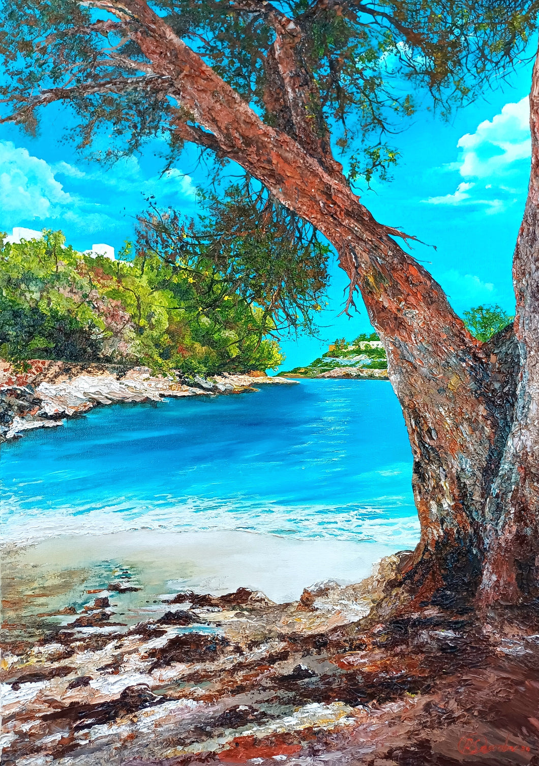 01128-Calo de S'Torre-Porto-Petro-Mallorca-oil on canvas - 50 x 70 2024 (120)