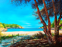 Load image into Gallery viewer, 01134 s'Amarador beach National park of Mondrago Mallorca oil on canvas 80 x 65 2025
