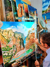 Load image into Gallery viewer, 01132-81 x 65-Torrent de Pareis beach Mallorca / 01131-60 x 70-The bay of Sa Calobra Mallorca  x 2 oil on canvas paintings 2024
