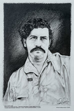 Load image into Gallery viewer, 01137-'A day at the races'. Pablo Emilio Escobar Gaviria, original pencil on paper A2, 05-2025
