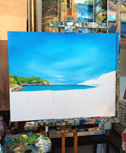 Load image into Gallery viewer, 01134 s'Amarador beach National park of Mondrago Mallorca oil on canvas 80 x 65 2025
