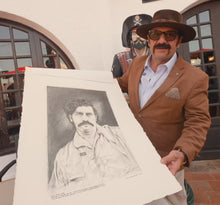 Load and play video in Gallery viewer, 01137-'A day at the races'. Pablo Emilio Escobar Gaviria, original pencil on paper A2, 05-2025
