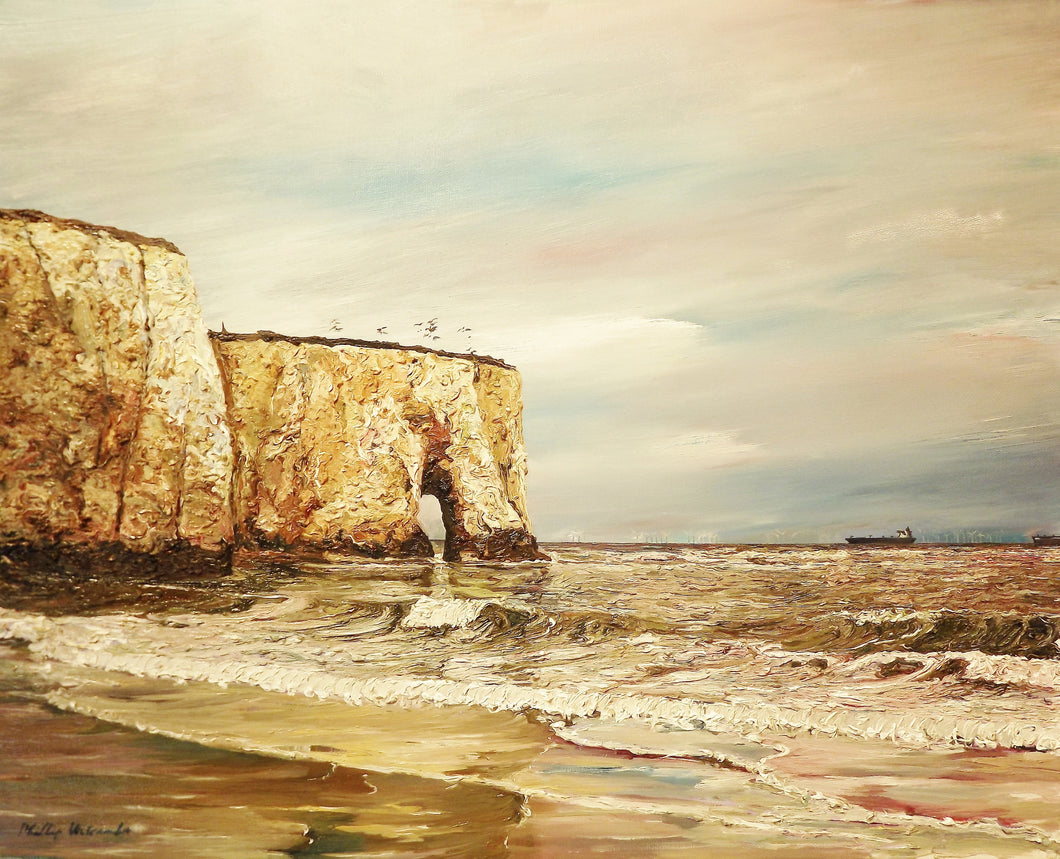 01055-Kingsgate Bay Kent Uk oil on canvas 20x16 2014