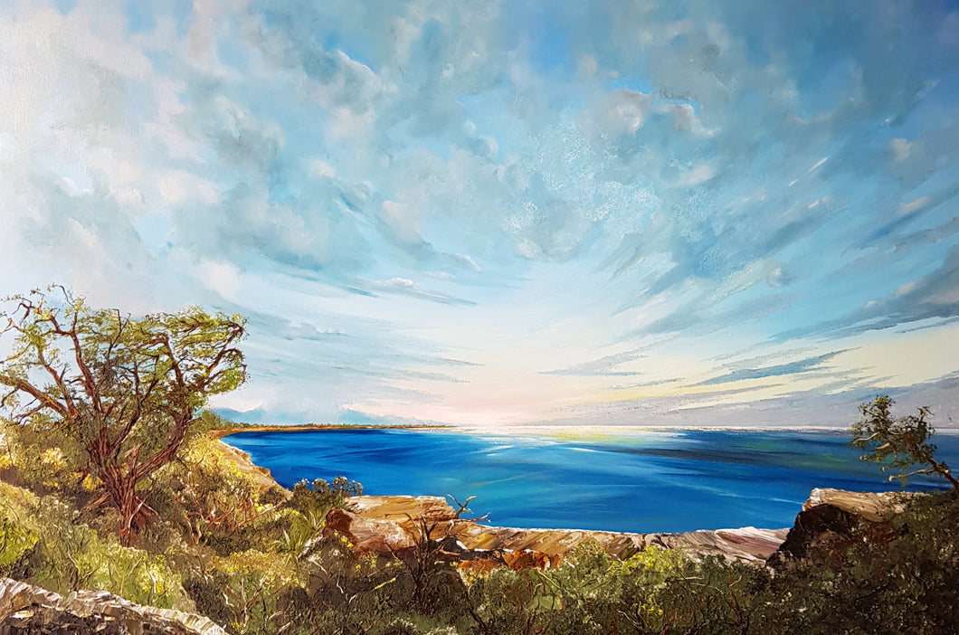 01105 - Sunrise over Cap Des Moro Mallorca Oil on Canvas 90 x 60 2020